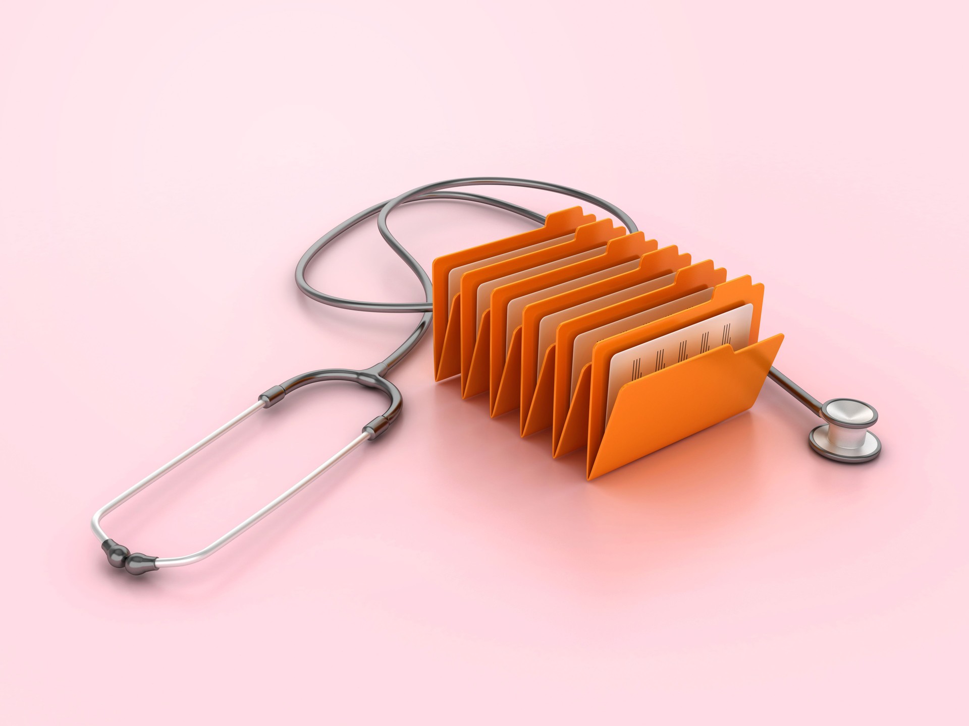 Computer Folders with Stethoscope
