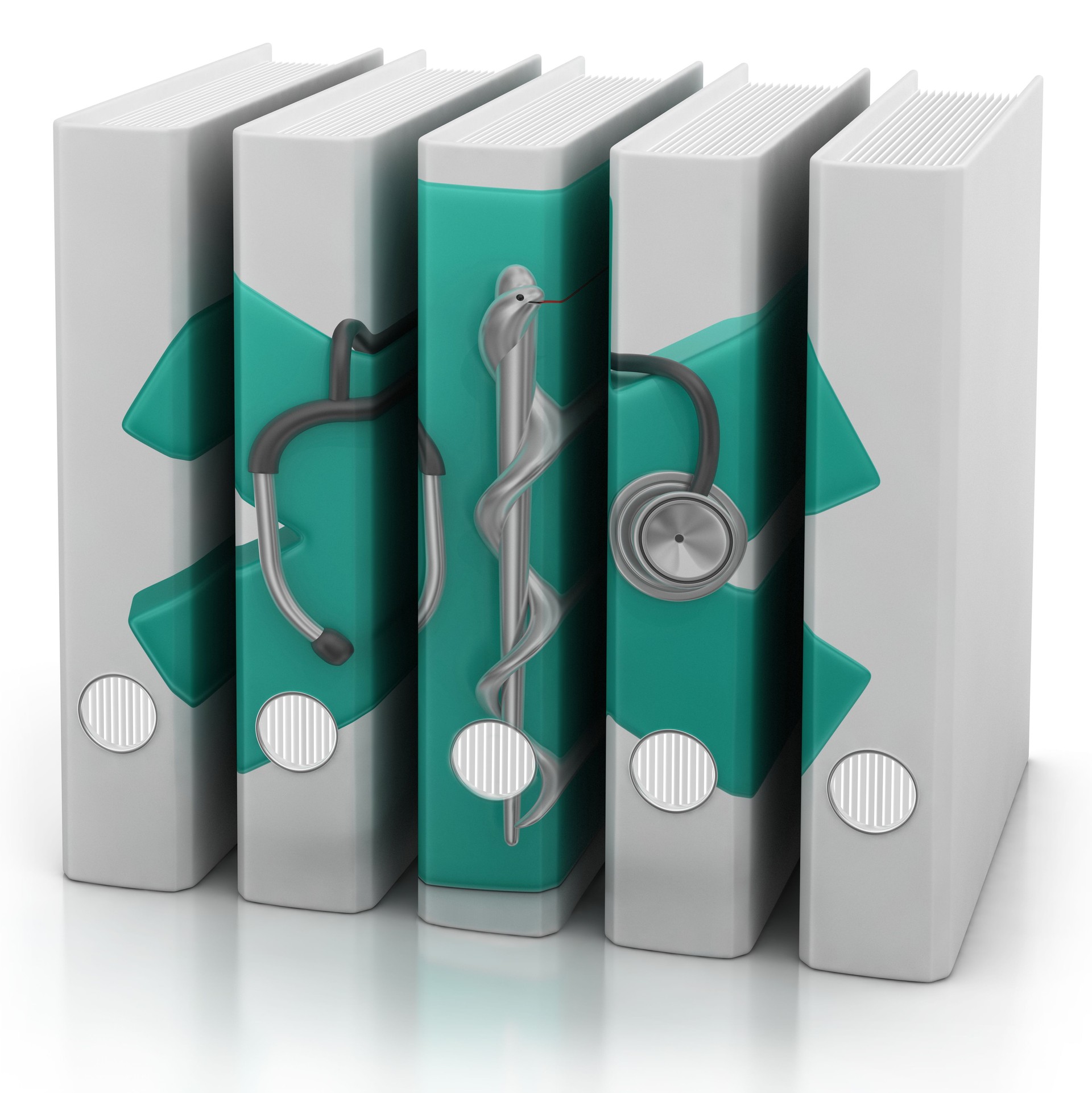 Medical Symbol on Ring Binders